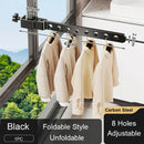 Axyaa Adjustable Wall Mounted Drying Rack Aluminum Clothes Hanger for Space-Saving Organization