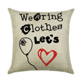 Axyaa Linen Pillowcase 45*45cm for Household Sofa Decor - Love Letter Series