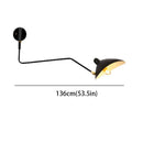 Axyaa Modern Duck Bill Swing Arm Wall Lamp Black Iron Finish