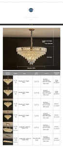Axyaa Luxury Round Pendant Light for Living Room, Elegant Crystal Light Fixture