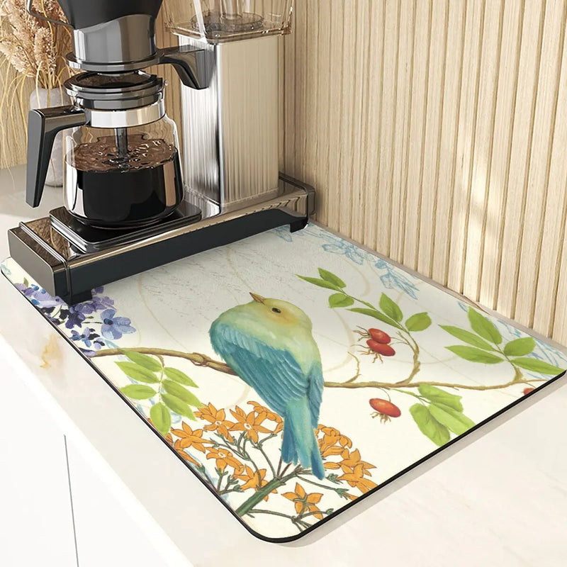 Axyaa Birds Printed Kitchen Coasters Set