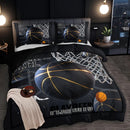 Axyaa Sports Basketball 3pcs Duvet Cover Set - Soft Breathable HD Printing