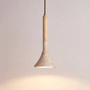 Axyaa Yellow Marble Pendant Light for Dining Room, Nordic Hanging Lamp with LED for Bedroom