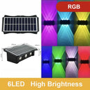 Axyaa Outdoor Solar Wall Lamp - Waterproof Up/Down Light for Porch, Balcony, Garden