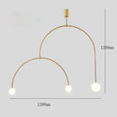 Axyaa Nordic Geometric Chandelier - Minimalist Creative Living Room Bedside Light