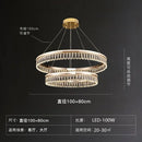 Axyaa Gold Metal Chandeliers Modern Luxury Crystal LED Hanging Lamps
