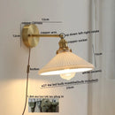 Nordic Modern LED Wall Light Axyaa Ceramic Bedside Lamp Pull Chain Switch