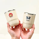Axyaa Stainless Steel Cartoon Toothbrush Cup - Portable & Reusable Bathroom Accessory