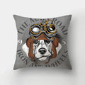 Axyaa Cartoon Dogs Landscape Cushion Cover - 45x45cm Sofa Home Decor