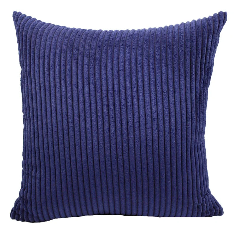 Axyaa Soft Corduroy Cushion Cover Striped Throw Pillow Case for Home Decor