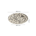 Axyaa Floral Pattern Ceramic Shallow Plate - Creative Tableware