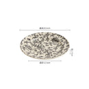 Axyaa Floral Pattern Ceramic Shallow Plate - Creative Tableware