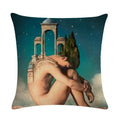 Axyaa Fairy Girl Linen Pillowcase for Home Decor 45X45CM