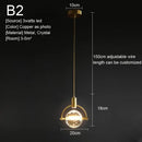 Axyaa Nordic Crystal LED Pendant Lamp for Home Decoration