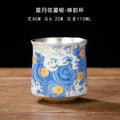 Axyaa Enamel Silver Tea Cup: High-end Chinese Kung Fu Master Ceramic Cup