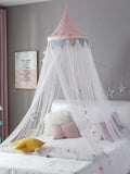 Axyaa Baby Room Mosquito Net: Round Crib Canopy for Girls - Kid Bed Decoration
