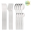 Axyaa Stainless Steel Cutlery Set - 32 Piece Western Flatware Silverware Kit