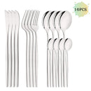 Axyaa Stainless Steel Cutlery Set - 32 Piece Western Flatware Silverware Kit