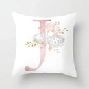 Axyaa Sweet Pink Alphabet Pillowcase for Home Decor