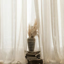 Axyaa Soft Beige Luxury Vertical Texture Curtains - Semi-light-blocking Home Decor