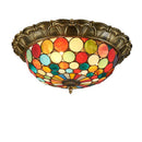 Axyaa Round Glass LED Ceiling Light - European Retro Style for Home Lighting