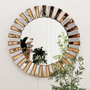Axyaa Round Wall Accent Mirror 60/80cm for Entrance Hallway Bathroom