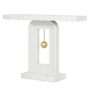 Axyaa 40" Modern Console Table with Pendulum Base, Contemporary Wood Accent Table