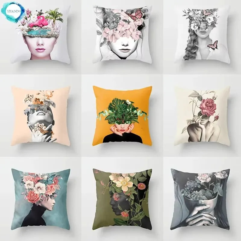 Rose Flora Pattern Pillow Case by Axyaa - Decorative Cushion Covers