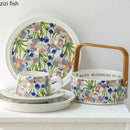 Axya Vintage Floral Ceramic Dining Set