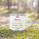 Axyaa Teacher Printed Enamel Mug - Creative Coffee Cup Gift