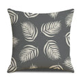 Axyaa Grey Geometric Linen Cushion Cover for Sofa Living Room Decor