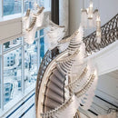Axyaa Modern Villa Glass Feathers Chandelier Luxury Living Room LED Light