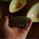 Axya Avocado Bowls: Hand-Painted Ceramic Dining Plates, Salad & Dessert Bowls, Soup & Snack Tray
