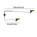 Axyaa Modern Duck Bill Swing Arm Wall Lamp Black Iron Finish