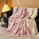 Axyaa Leopard Print Flannel Throw Blanket, Queen Size, Double Plush Comforter