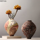 Axyaa Abstract Painted Ceramic Vase for Home Decor