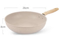 Axyaa Non-Stick Ceramic Wok Frying Pan for Induction Gas Stove - Home Cookware Skillet