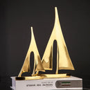 Axya Copper Sailing Boat Decoration for Home, Office, and Living Room