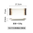 Axyaa Sushi Restaurant Ceramic Plate Large Rectangular Simple Dim Sum Plate