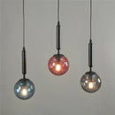 Axya Glass Ball Pendant Lamp: Nordic Minimalist LED Hanging Light for Living Room