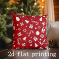 Axyaa Snowman Pattern Rectangular Pillow Cover for Sofa, Bedroom, Car