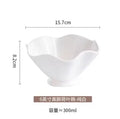 Axyaa High Foot Ceramic Ice Cream Bowl Lotus Leaf Design