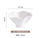 Axyaa High Foot Ceramic Ice Cream Bowl Lotus Leaf Design