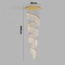 Axyaa Gold Crystal Duplex Chandelier - Rotating, Luxurious Design for Home Staircase