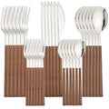 Axyaa Stainless Steel Wooden Handle Cutlery Set - 30 Pieces