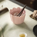 Axya Handmade Ceramic Tea Cup and Fruit Plate Set for Tea Ceremony