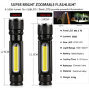 Axya Rechargeable LED Flashlight Set of 10 Bright Waterproof Torches
