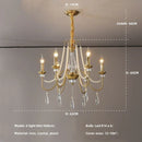 Axyaa Luxury Crystal Chandelier Foyer Pendant Light American Style Home Decor