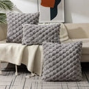 Axyaa Soft Plush Pineapple Grid Turtle Cushion Cover Cream White Sofa Pillow Cover