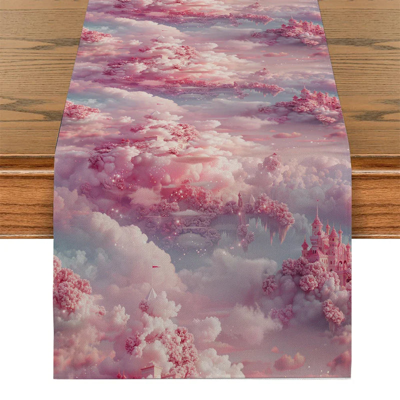 Axyaa Cloud Castle Table Runner - Kitchen & Party Dresser Decor